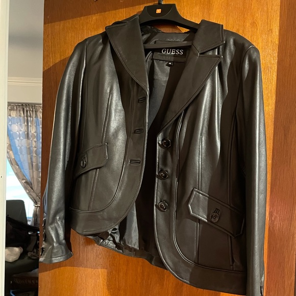 Guess Jackets & Blazers - Guess lather ladies jacket